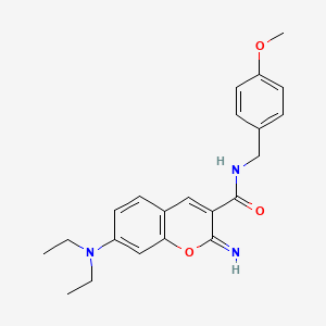 molecular formula C22H25N3O3 B4848223 7-(diethylamino)-2-imino-N-(4-methoxybenzyl)-2H-chromene-3-carboxamide 