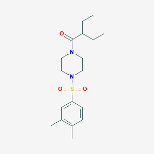 1-[(3,4-dimethylphenyl)sulfonyl]-4-(2-ethylbutanoyl)piperazine