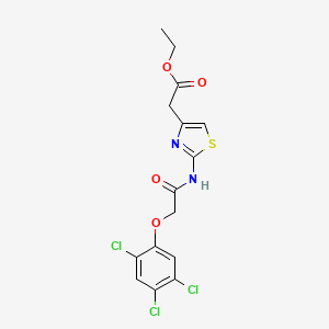 molecular formula C15H13Cl3N2O4S B4848240 ethyl (2-{[(2,4,5-trichlorophenoxy)acetyl]amino}-1,3-thiazol-4-yl)acetate 