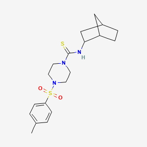 molecular formula C19H27N3O2S2 B4848275 N-bicyclo[2.2.1]hept-2-yl-4-[(4-methylphenyl)sulfonyl]-1-piperazinecarbothioamide 