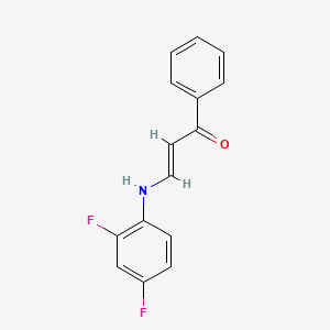 molecular formula C15H11F2NO B4848278 3-[(2,4-difluorophenyl)amino]-1-phenyl-2-propen-1-one 