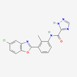 molecular formula C17H12ClN5O2 B4848295 N-[3-(5-chloro-1,3-benzoxazol-2-yl)-2-methylphenyl]-1H-1,2,4-triazole-3-carboxamide 