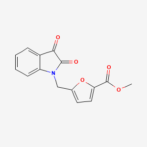 molecular formula C15H11NO5 B4848304 methyl 5-[(2,3-dioxo-2,3-dihydro-1H-indol-1-yl)methyl]-2-furoate 