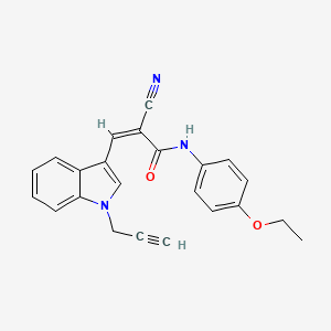 2-cyano-N-(4-ethoxyphenyl)-3-[1-(2-propyn-1-yl)-1H-indol-3-yl]acrylamide