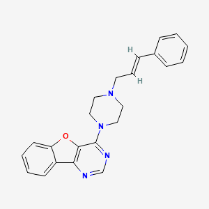 molecular formula C23H22N4O B4848360 4-[4-(3-phenyl-2-propen-1-yl)-1-piperazinyl][1]benzofuro[3,2-d]pyrimidine 