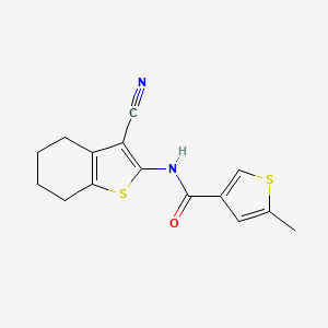 molecular formula C15H14N2OS2 B4848362 N-(3-cyano-4,5,6,7-tetrahydro-1-benzothien-2-yl)-5-methyl-3-thiophenecarboxamide 