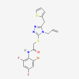 2-{[4-allyl-5-(2-thienylmethyl)-4H-1,2,4-triazol-3-yl]thio}-N-(2-bromo-4,6-difluorophenyl)acetamide