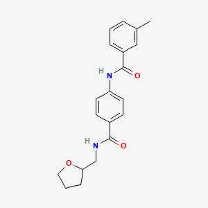 molecular formula C20H22N2O3 B4848410 3-methyl-N-(4-{[(tetrahydro-2-furanylmethyl)amino]carbonyl}phenyl)benzamide 
