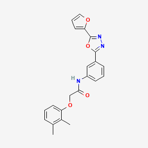 molecular formula C22H19N3O4 B4848470 2-(2,3-dimethylphenoxy)-N-{3-[5-(2-furyl)-1,3,4-oxadiazol-2-yl]phenyl}acetamide 