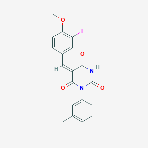 1-(3,4-dimethylphenyl)-5-(3-iodo-4-methoxybenzylidene)-2,4,6(1H,3H,5H)-pyrimidinetrione