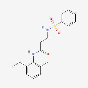 N~1~-(2-ethyl-6-methylphenyl)-N~3~-(phenylsulfonyl)-beta-alaninamide