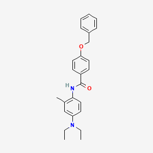 molecular formula C25H28N2O2 B4848491 4-(benzyloxy)-N-[4-(diethylamino)-2-methylphenyl]benzamide 