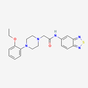 molecular formula C20H23N5O2S B4848504 N-2,1,3-benzothiadiazol-5-yl-2-[4-(2-ethoxyphenyl)-1-piperazinyl]acetamide 