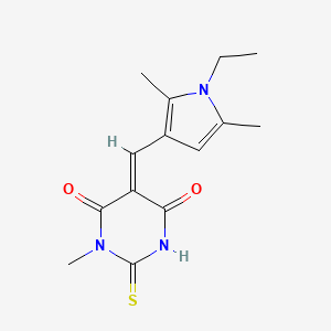 5-[(1-ethyl-2,5-dimethyl-1H-pyrrol-3-yl)methylene]-1-methyl-2-thioxodihydro-4,6(1H,5H)-pyrimidinedione