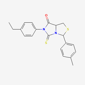 molecular formula C20H20N2OS2 B4848534 6-(4-ethylphenyl)-3-(4-methylphenyl)-5-thioxotetrahydro-7H-imidazo[1,5-c][1,3]thiazol-7-one 