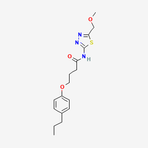 molecular formula C17H23N3O3S B4848535 N-[5-(methoxymethyl)-1,3,4-thiadiazol-2-yl]-4-(4-propylphenoxy)butanamide 