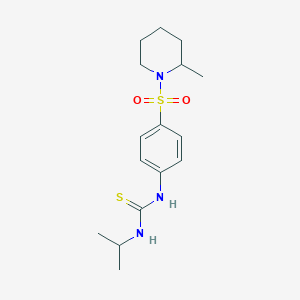 N-isopropyl-N'-{4-[(2-methyl-1-piperidinyl)sulfonyl]phenyl}thiourea