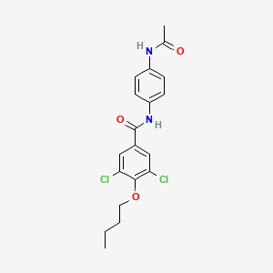 molecular formula C19H20Cl2N2O3 B4848575 N-[4-(acetylamino)phenyl]-4-butoxy-3,5-dichlorobenzamide 