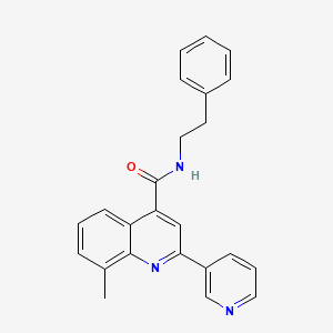 molecular formula C24H21N3O B4848582 8-methyl-N-(2-phenylethyl)-2-(3-pyridinyl)-4-quinolinecarboxamide 