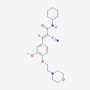 molecular formula C23H31N3O4 B4848589 2-cyano-N-cyclohexyl-3-{3-methoxy-4-[2-(4-morpholinyl)ethoxy]phenyl}acrylamide 