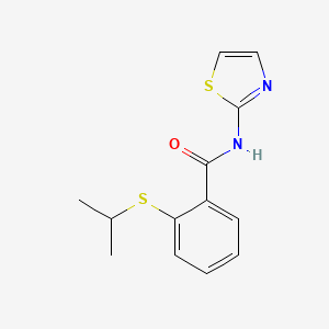 molecular formula C13H14N2OS2 B4848591 2-(isopropylthio)-N-1,3-thiazol-2-ylbenzamide 