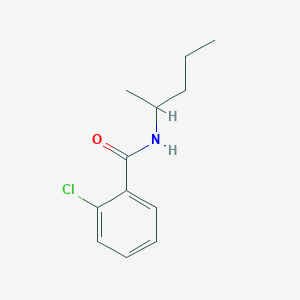 molecular formula C12H16ClNO B484861 2-chloro-N-(pentan-2-yl)benzamide CAS No. 349136-53-4
