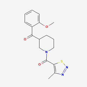 (2-methoxyphenyl){1-[(4-methyl-1,2,3-thiadiazol-5-yl)carbonyl]-3-piperidinyl}methanone