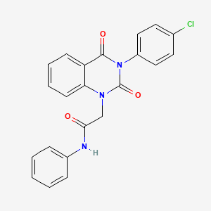 molecular formula C22H16ClN3O3 B4848620 2-[3-(4-chlorophenyl)-2,4-dioxo-3,4-dihydro-1(2H)-quinazolinyl]-N-phenylacetamide 