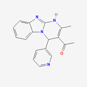 1-[2-methyl-4-(3-pyridinyl)-1,4-dihydropyrimido[1,2-a]benzimidazol-3-yl]ethanone