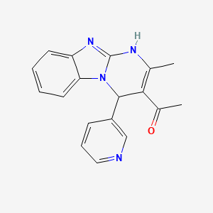 1-[2-Methyl-4-(pyridin-3-yl)-1,4-dihydropyrimido[1,2-a]benzimidazol-3-yl]ethanone