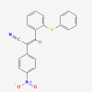 molecular formula C21H14N2O2S B4848687 2-(4-nitrophenyl)-3-[2-(phenylthio)phenyl]acrylonitrile 