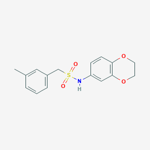 molecular formula C16H17NO4S B4848708 N-(2,3-dihydro-1,4-benzodioxin-6-yl)-1-(3-methylphenyl)methanesulfonamide 