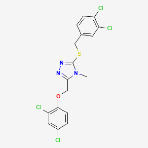 molecular formula C17H13Cl4N3OS B4848721 3-[(3,4-dichlorobenzyl)thio]-5-[(2,4-dichlorophenoxy)methyl]-4-methyl-4H-1,2,4-triazole 