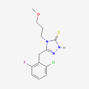 molecular formula C13H15ClFN3OS B4848724 5-(2-chloro-6-fluorobenzyl)-4-(3-methoxypropyl)-4H-1,2,4-triazole-3-thiol 