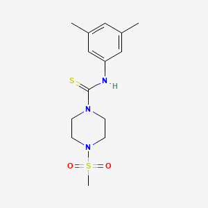 molecular formula C14H21N3O2S2 B4848774 N-(3,5-dimethylphenyl)-4-(methylsulfonyl)-1-piperazinecarbothioamide 