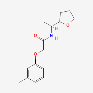 molecular formula C15H21NO3 B4848784 2-(3-methylphenoxy)-N-[1-(tetrahydro-2-furanyl)ethyl]acetamide 