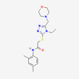 molecular formula C19H27N5O2S B4848811 N-(2,4-dimethylphenyl)-2-{[4-ethyl-5-(4-morpholinylmethyl)-4H-1,2,4-triazol-3-yl]thio}acetamide 