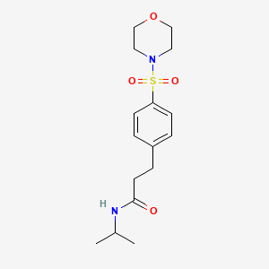 molecular formula C16H24N2O4S B4848845 N-isopropyl-3-[4-(4-morpholinylsulfonyl)phenyl]propanamide 