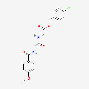 molecular formula C19H19ClN2O5 B4848856 4-chlorobenzyl N-(4-methoxybenzoyl)glycylglycinate 