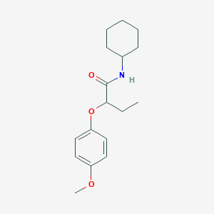 molecular formula C17H25NO3 B4848866 N-cyclohexyl-2-(4-methoxyphenoxy)butanamide 