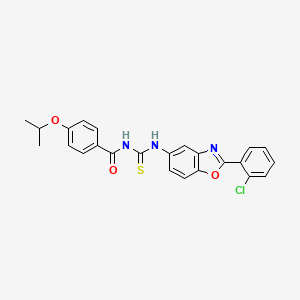 molecular formula C24H20ClN3O3S B4848877 N-({[2-(2-chlorophenyl)-1,3-benzoxazol-5-yl]amino}carbonothioyl)-4-isopropoxybenzamide 