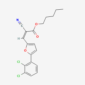 molecular formula C19H17Cl2NO3 B4848890 pentyl 2-cyano-3-[5-(2,3-dichlorophenyl)-2-furyl]acrylate 