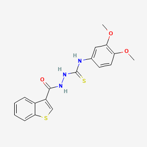 molecular formula C18H17N3O3S2 B4848904 2-(1-benzothien-3-ylcarbonyl)-N-(3,4-dimethoxyphenyl)hydrazinecarbothioamide 