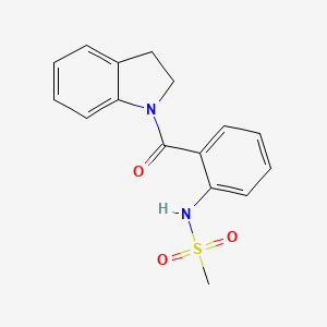 molecular formula C16H16N2O3S B4848925 N-[2-(2,3-dihydro-1H-indol-1-ylcarbonyl)phenyl]methanesulfonamide 