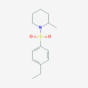 molecular formula C14H21NO2S B4848926 1-[(4-ethylphenyl)sulfonyl]-2-methylpiperidine 