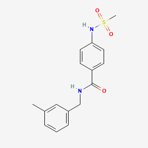 molecular formula C16H18N2O3S B4848933 N-(3-methylbenzyl)-4-[(methylsulfonyl)amino]benzamide 