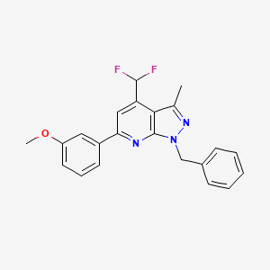 molecular formula C22H19F2N3O B4848961 1-benzyl-4-(difluoromethyl)-6-(3-methoxyphenyl)-3-methyl-1H-pyrazolo[3,4-b]pyridine 