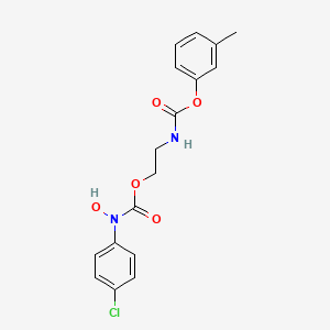 molecular formula C17H17ClN2O5 B4849012 2-{[(3-methylphenoxy)carbonyl]amino}ethyl (4-chlorophenyl)hydroxycarbamate 