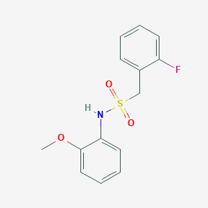 molecular formula C14H14FNO3S B4849018 1-(2-fluorophenyl)-N-(2-methoxyphenyl)methanesulfonamide 