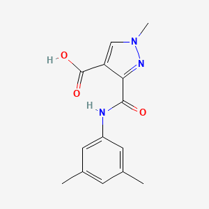 molecular formula C14H15N3O3 B4849019 3-{[(3,5-dimethylphenyl)amino]carbonyl}-1-methyl-1H-pyrazole-4-carboxylic acid 
